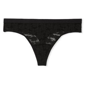 NEW Vs-PINK BLACK LACE THONG/SIZE MEDIUM